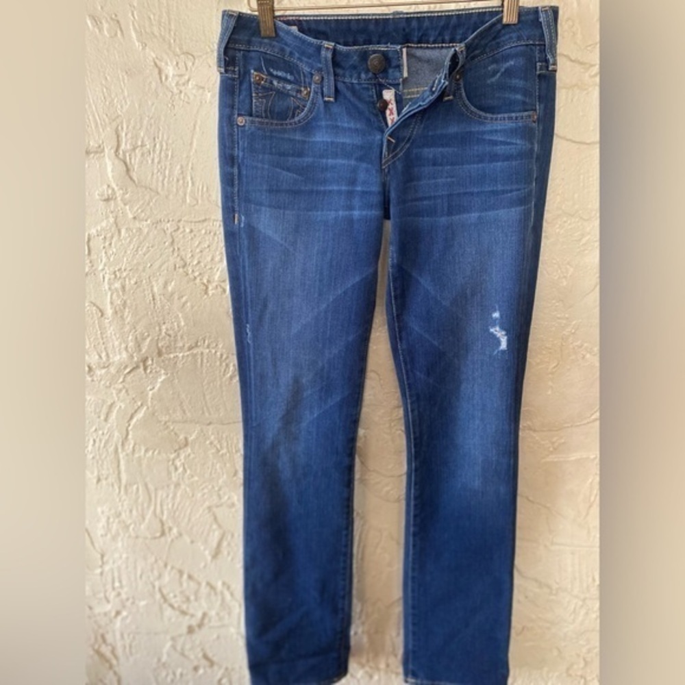 TRUE RELIGION Jeans Johnny XXX Distressed Medium Wash  (27)